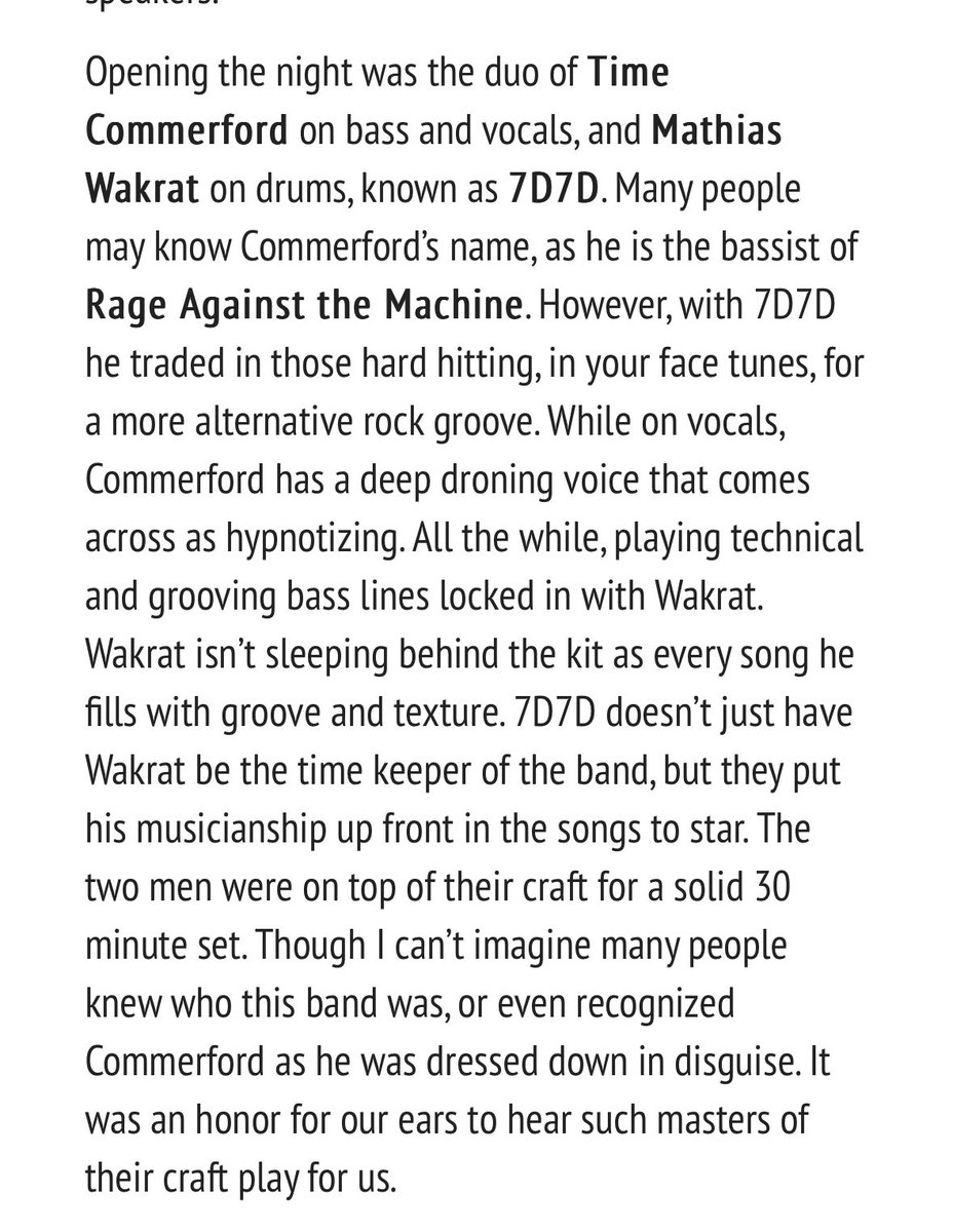 Nice review of our last show in Pomona CA .