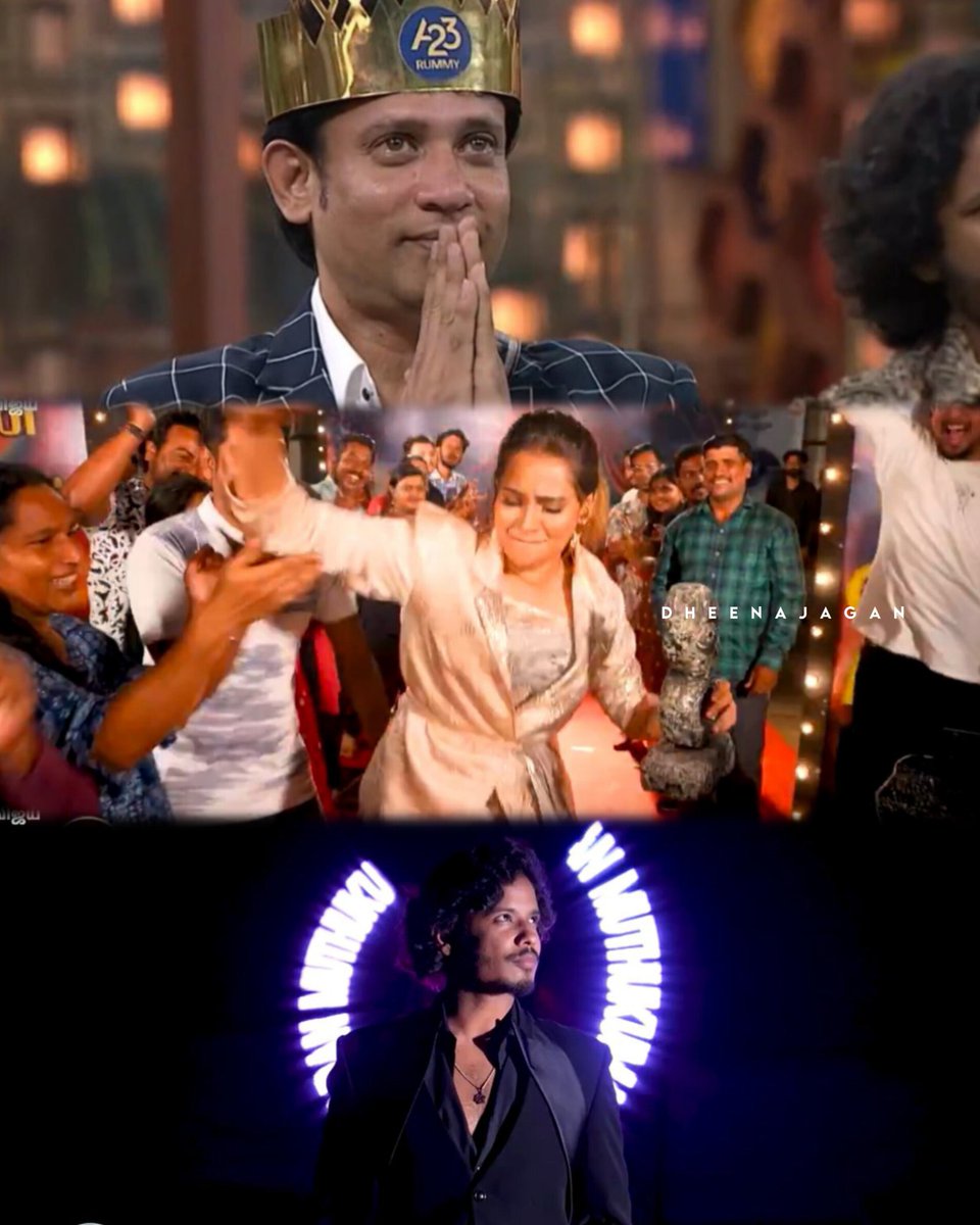 Dheena__Jagan's tweet image. King #Deepak exit with Crown 👑

Queen #Jacquline Exit with a trophy🏆

Prince #Muthukumaran‌ won the Title 🥇

My Trio Won 🛐🔥

(Haters Keep Crying 🤗)

#BiggBossTamil8 #BiggBoss8Tamil #Dheenajagan