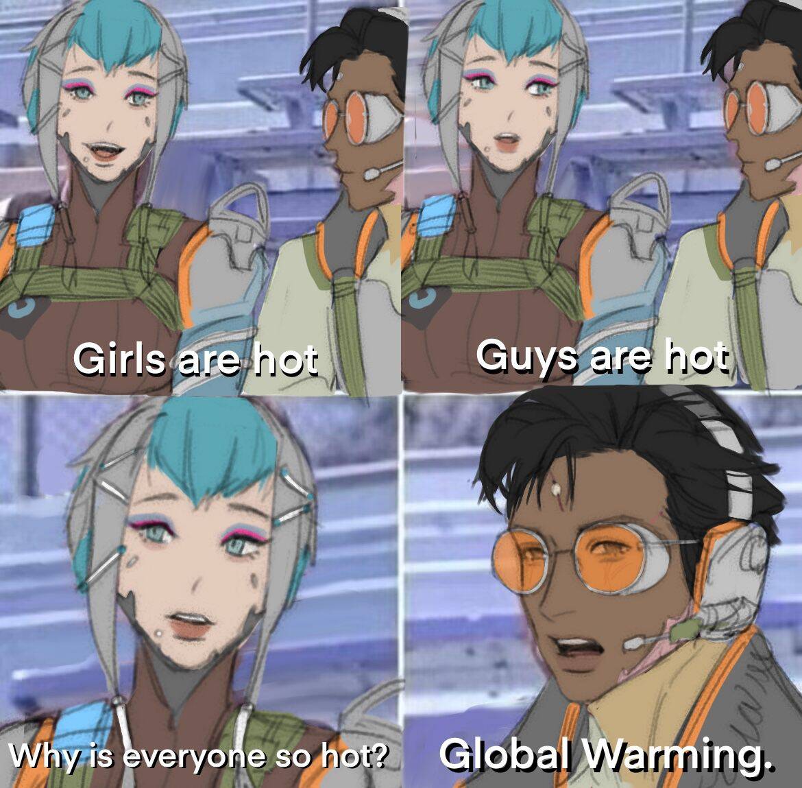 对吗？对的。
#warframe #warframefanart #warframe1999 #tennocreate #amirbeckett #aoimorohoshi