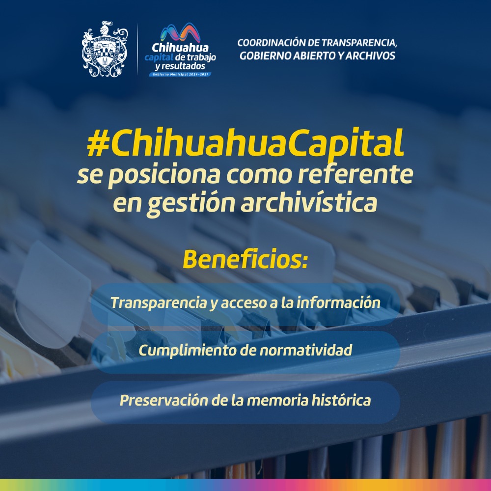 #ChihuahuaCapital se posiciona como referente en gestión archivística al obtener la validación de su Cuadro General de Clasificación Archivística por parte del Archivo General del Estado de Chihuahua 👏✅. #TrabajoyResultados