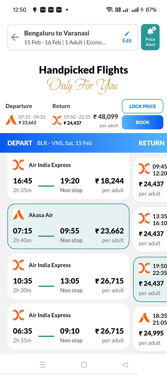 abhijeet1kumar's tweet image. @myogiadityanath @narendramodi Sir, Many people want to go to #Prayagraj for #MahaKumbh2025 However all airlines including @airindia @IndiGo6E have jacked up the prices. Request you to please look into it. @RamMNK Per person ticket from #Bengaluru is costing 50,000.