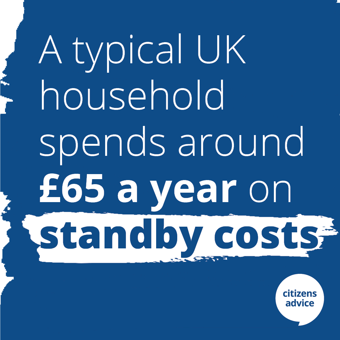 🔌 A typical UK household spends around £65 a year on 'standby costs' - and you could save around £5 a month by unplugging devices that you're not using.

Our advice can help you save money on your bills ⤵️
citizensadvice.org.uk/consumer/energ…