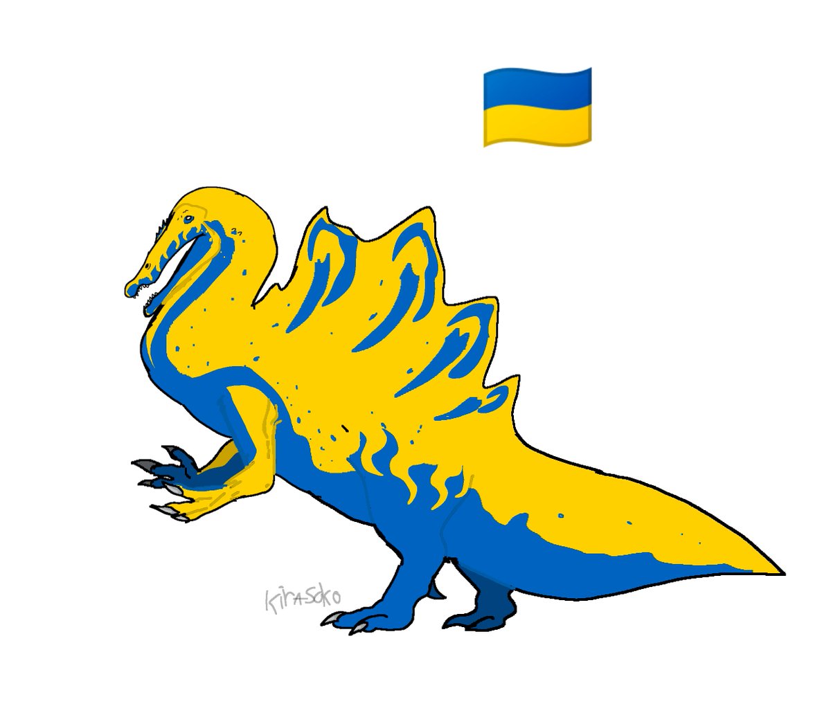 KiraSoko's tweet image. Ukraine Spinosaurus! 🇺🇦