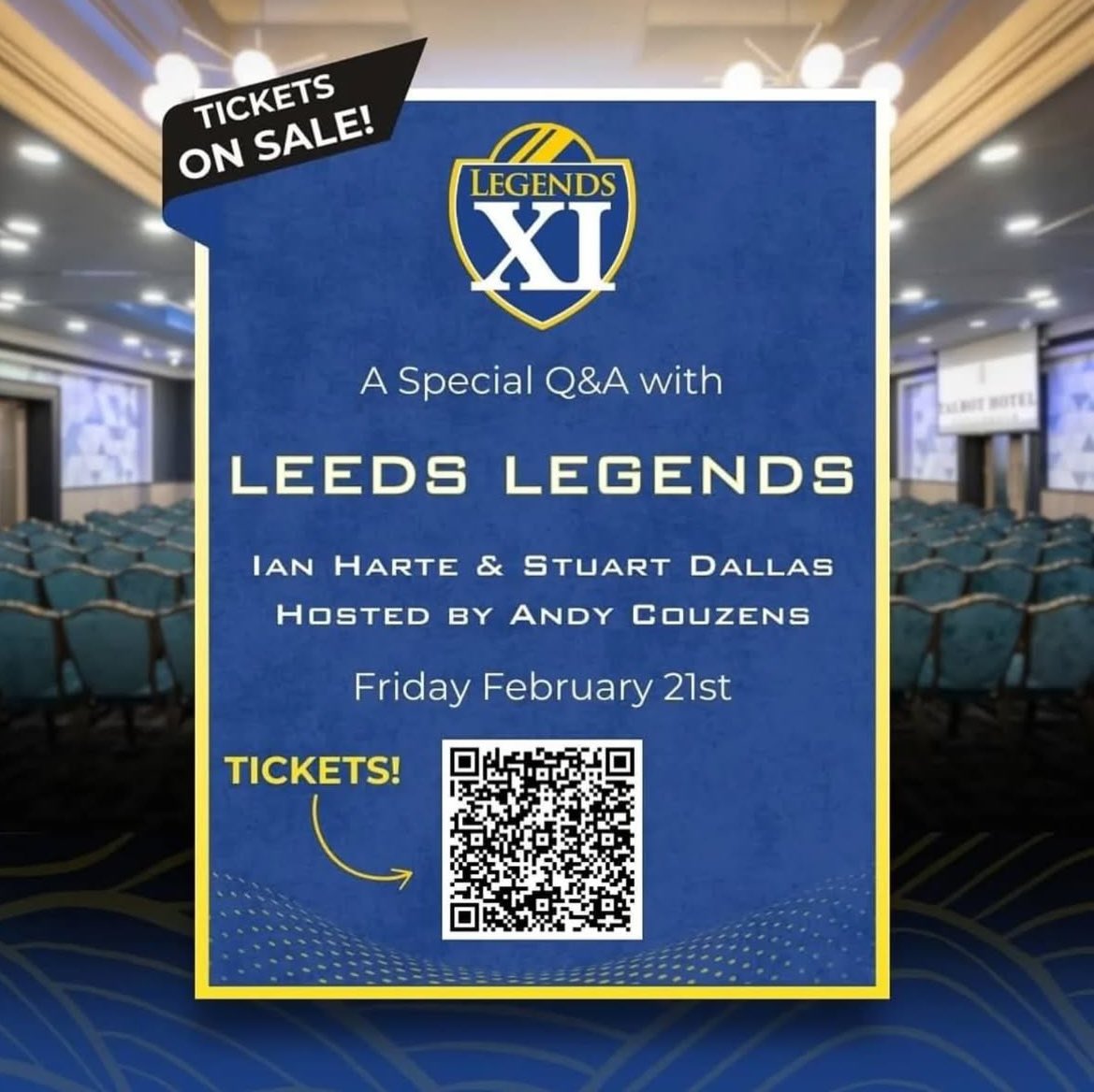 For all you Irish fans get your tickets because this going to be a great night in Dublin with <a href="/dallas_stuart/">stuart dallas</a> and <a href="/ianharte23/">Ian Harte</a> #mot #LeedsUnited