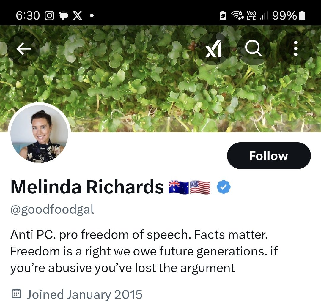jwasere's tweet photo. @goodfoodgal Pro freedom of speech, but wants to stop flying other flags that others Australians want to display while also showing an American flag on your profile.  Could you possibly contradict yourself anymore if you tried? https://t.co/ZeRNy5Iddd