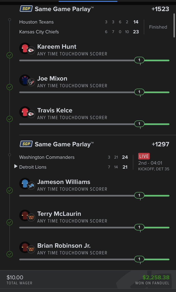 ZSweettt's tweet photo. Thank you @FDSportsbook 🙏🏼
#NFL #NFLPlayoffs https://t.co/5KvbYikLGL