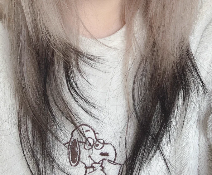 髪染めたらくんみたいになってめっちゃ可愛い金になったらの尻尾みたいにもなりそうで楽しみ 