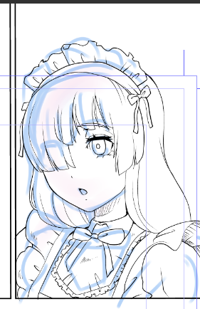 メイドと怪獣を描きました。 