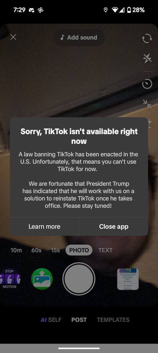 BearIsBadAtGame's tweet photo. Well it's over #tiktokban https://t.co/MLn0oGGtsW