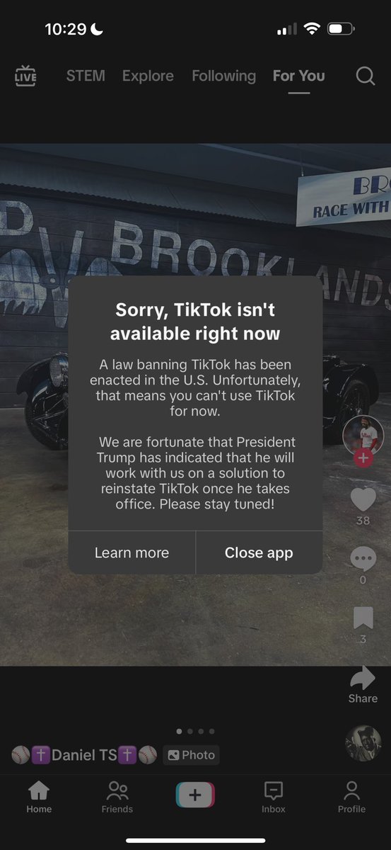 Invis808's tweet image. Didn’t think TikTok would actually get banned but here we are lol…same with CapCut too