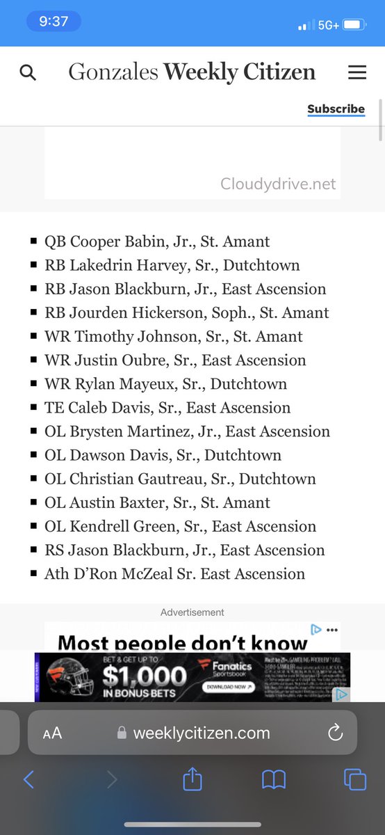 Kendrell “KJ” green (@kendrellgreen) on Twitter photo Blessed to be first team all parish again <a href="/coachbrock923/">Brock Matherne</a> <a href="/EASpartanFB/">East Ascension Football</a> <a href="/CoachWudtee/">Keondre Wudtee</a> <a href="/Coach_Lech/">Brandon Lechtenberg</a> <a href="/Brade_Ice/">Bradley Foley</a> <a href="/OLCoachCorrado/">Chris Corrado</a> <a href="/coachahughes/">Alan Hughes</a> <a href="/coachhallett/">Mike Hallett</a> <a href="/freddierch8/">Coach Freddie Roach</a> <a href="/Garrison_Oline/">Brian Garrison</a> <a href="/CoachMFred_OC/">Mark Frederick</a> <a href="/F_Huggins80/">Felton Huggins Jr.</a> <a href="/reggienelsonr/">NELSON</a> Blessed to be first team all parish again <a href="/coachbrock923/">Brock Matherne</a> <a href="/EASpartanFB/">East Ascension Football</a> <a href="/CoachWudtee/">Keondre Wudtee</a> <a href="/Coach_Lech/">Brandon Lechtenberg</a> <a href="/Brade_Ice/">Bradley Foley</a> <a href="/OLCoachCorrado/">Chris Corrado</a> <a href="/coachahughes/">Alan Hughes</a> <a href="/coachhallett/">Mike Hallett</a> <a href="/freddierch8/">Coach Freddie Roach</a> <a href="/Garrison_Oline/">Brian Garrison</a> <a href="/CoachMFred_OC/">Mark Frederick</a> <a href="/F_Huggins80/">Felton Huggins Jr.</a> <a href="/reggienelsonr/">NELSON</a>