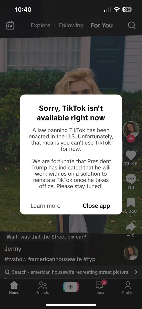 Zuvistaa's tweet photo. Welp TikTok is banned https://t.co/P6corj8n35