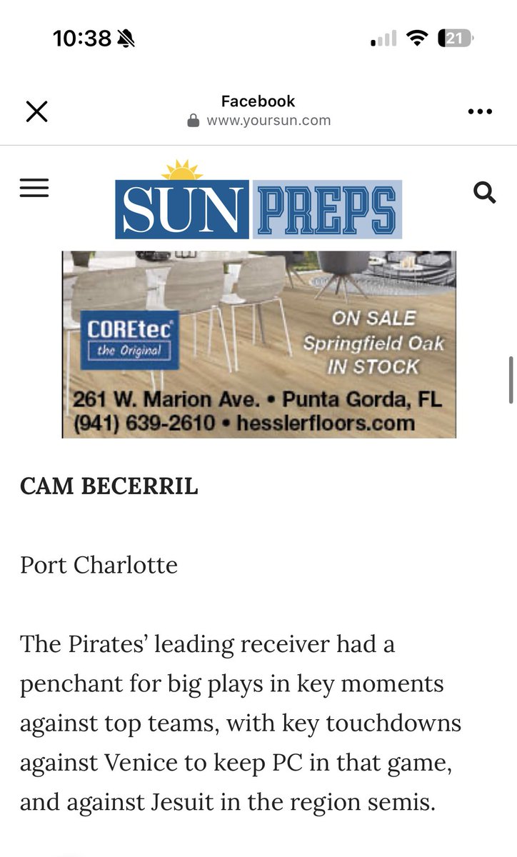 First team all area check me out coaches my recruitment is still 100% open! #playmaker <a href="/PortCharlotteFB/">Pirate Football</a> @ <a href="/ssaulnier1/">steven saulnier</a> <a href="/_CoachHodge/">Elijah Hodge M.Ed.</a>