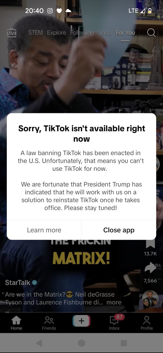 Welp. #tiktokban