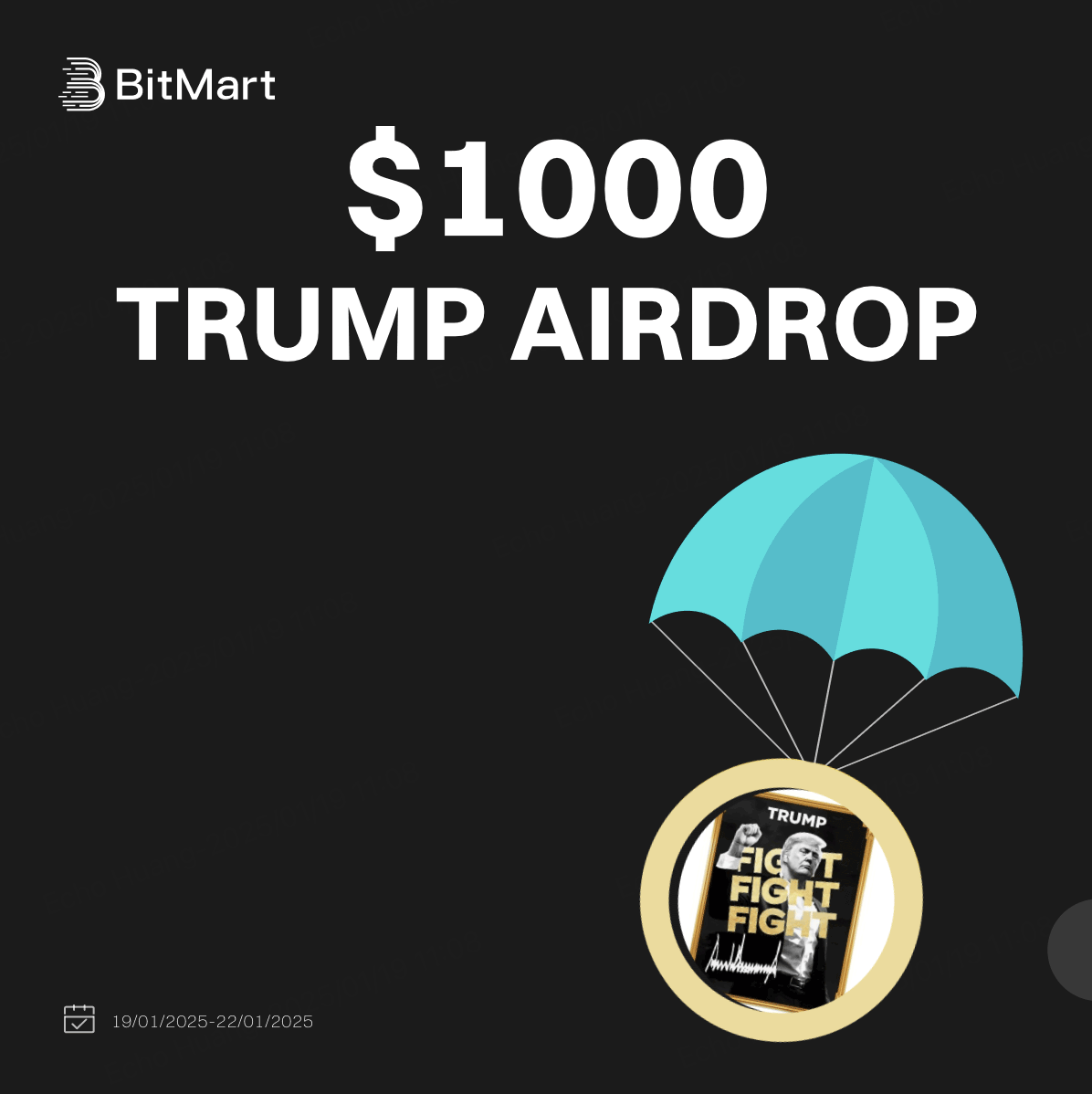 BitMartResearch's tweet photo. 🔥BitMart $TRUMP Airdrop Event🔥
🎁Total Prize Pool: 1000 USDT

1️⃣Join the Asia community: https://t.co/ND3qqJApTk
2️⃣Fill: https://t.co/Db5QdAhdpI
3️⃣RT & ❤️

🙋🙋🙋$1000 random TRUMP waiting for you!

💰$3000 Welcome Bonus: https://t.co/riWVoRlzH4

#TRUMP #Airdrop  #Giveaway #AirdropAlert