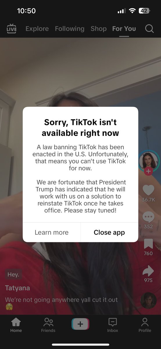 Wait TikTok is really banned omg 😩