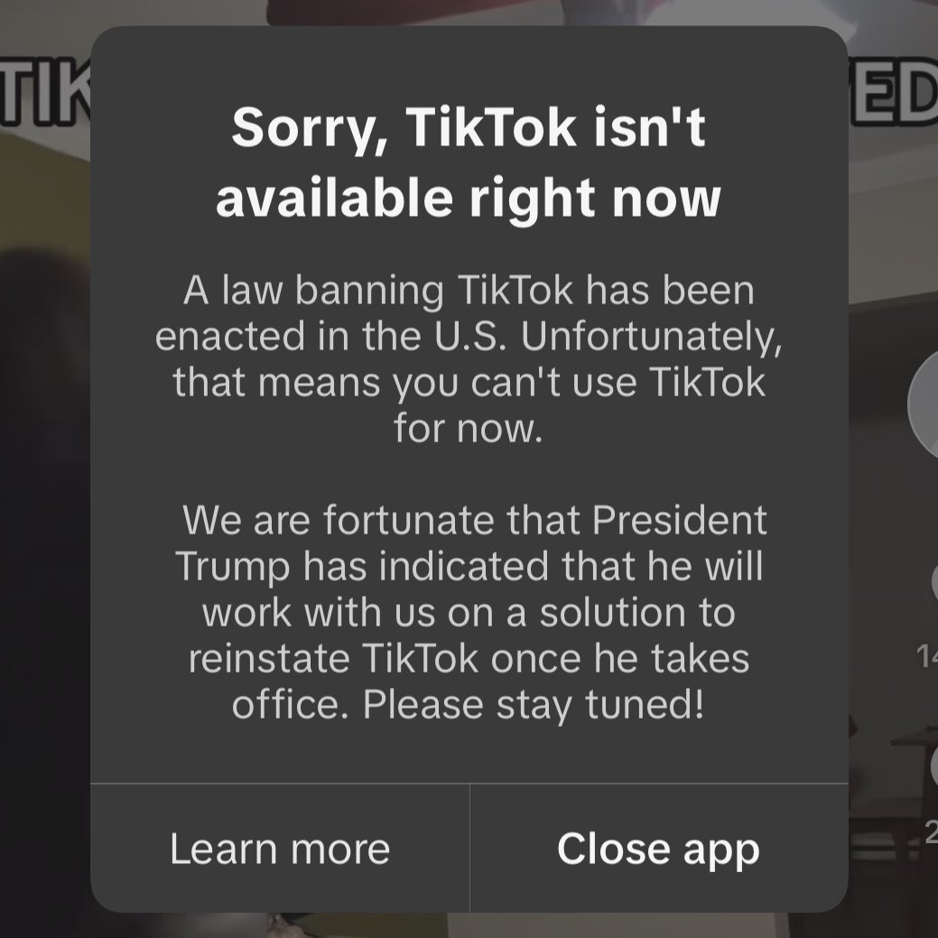 Tiktok and CapCut are gone… for now? 😭 currently crashing out 💜