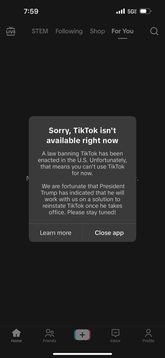 BREAKING: 🚨 TikTok is officially no longer accessible without a VPN.