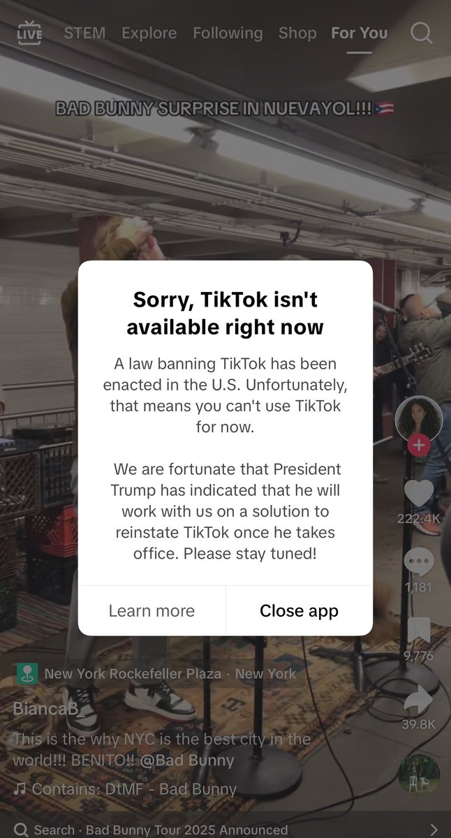 They just banned TikTok, and it’s like taking caffeine away from coffee drinkers or Netflix away from binge-watchers. 

Everyone’s spiraling tonight!