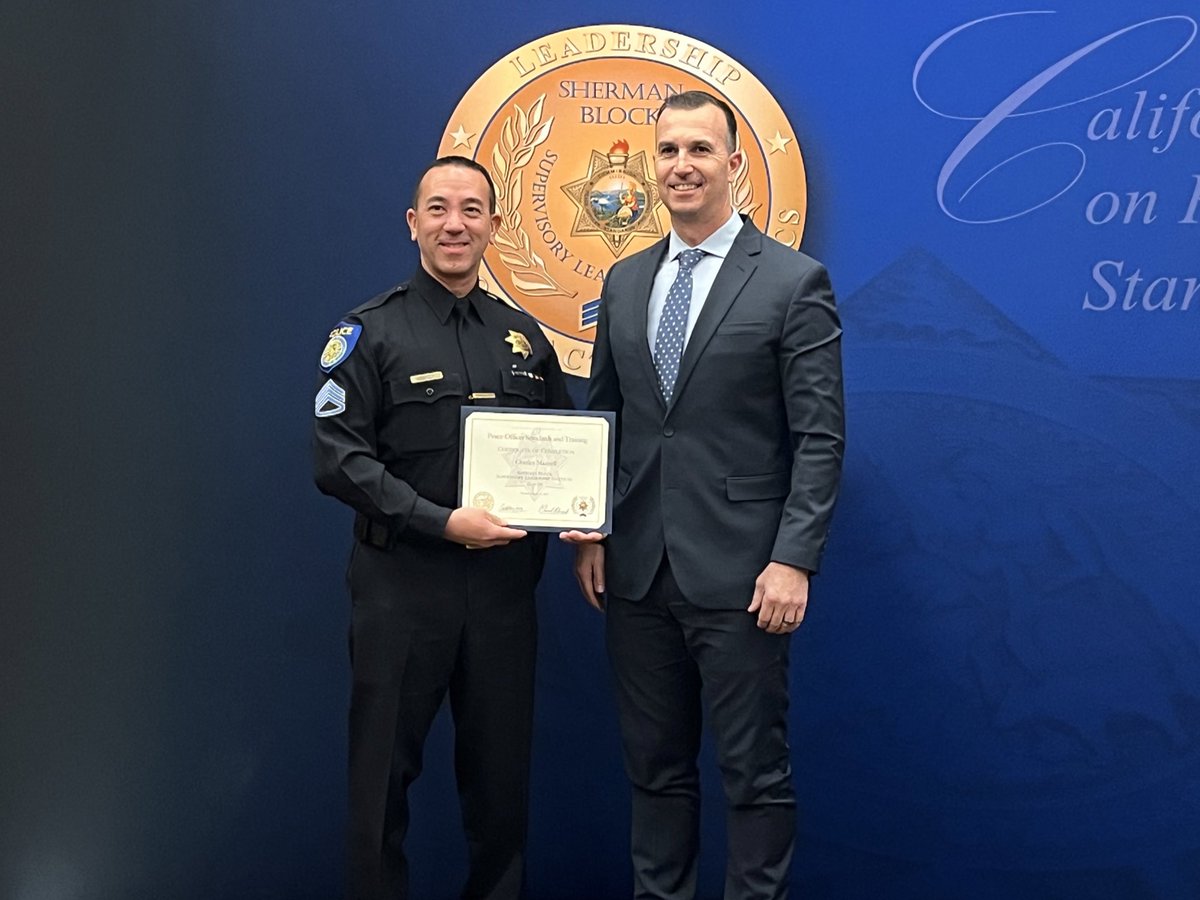 Congratulations to our very own Sgt. Mantell who recently completed the Sherman Block Supervisory Leadership Institute (SLI). This 8-month intensive course is designed to take students through an interdisciplinary analysis of management and leadership to enhance the skills of
