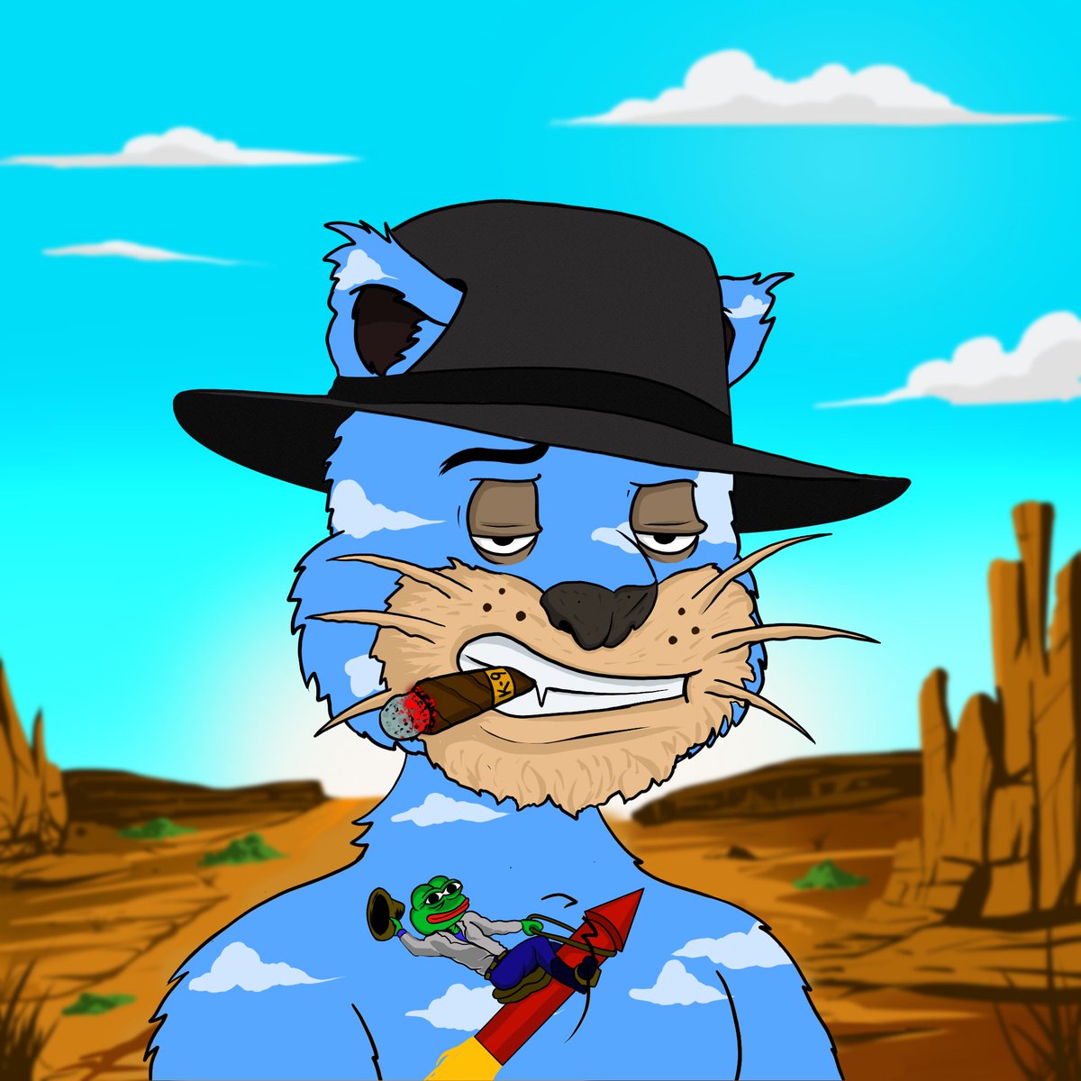 Hell yeah I’m showing off my new PEPE Stray from <a href="/Maven1408/">\MAVEN/</a>!!! Over and over again the stuff that comes from <a href="/Strayvillenft/">Strayville</a> is LITERALLY one of a kind!