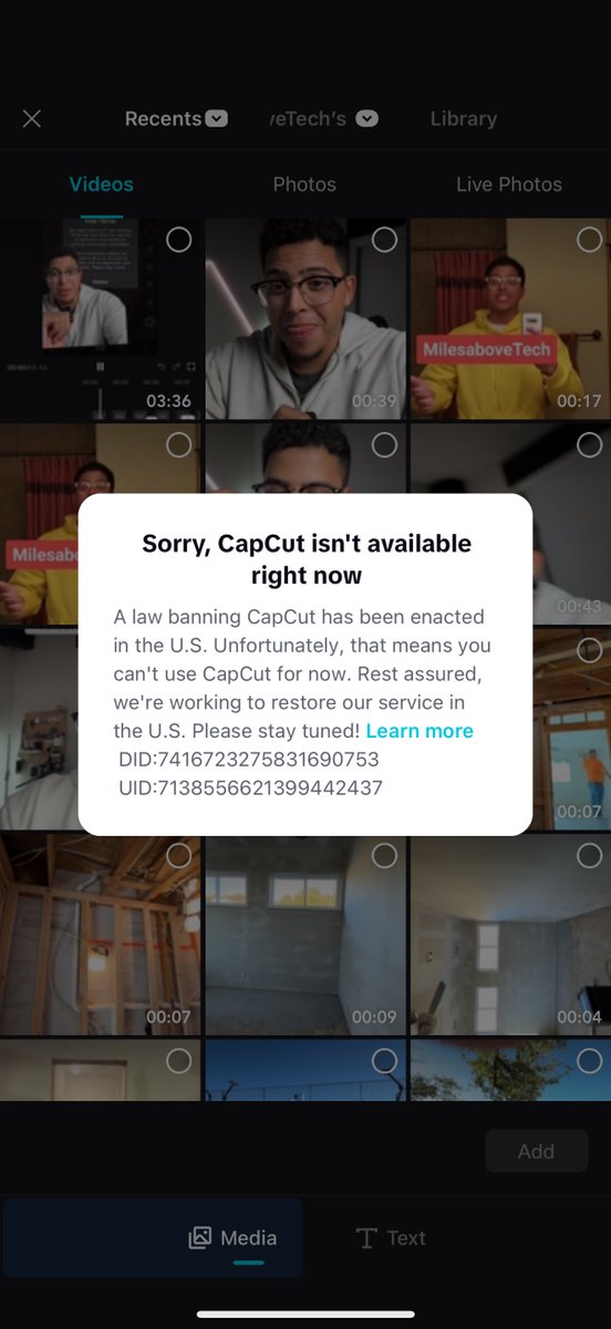 CapCut also was shutdown…