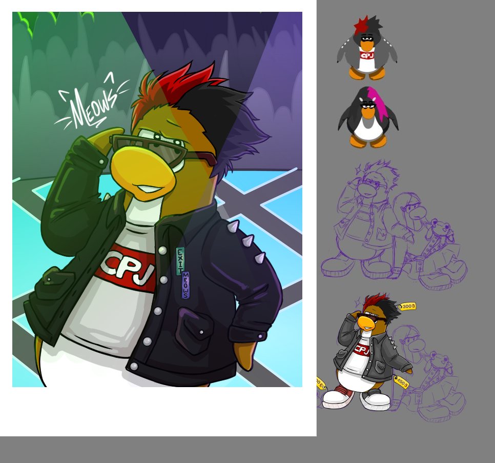 MeowsExit's tweet image. Lets give Club Penguin 1 more chance? Drawing again for the fun of it.