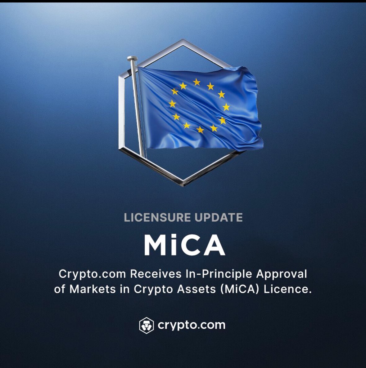Cryptosconsults's tweet image. 🇪🇺 @cryptocom becomes the first major global crypto asset service provider to receive in-principle approval of its MiCA Licence: linkedin.com/posts/cryptos-…