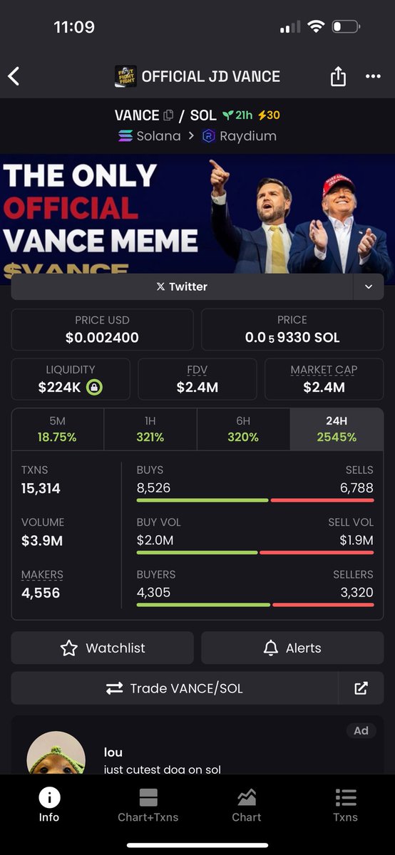 $VANCE is absolutely ripping! This is going to be 100M market cap easy!