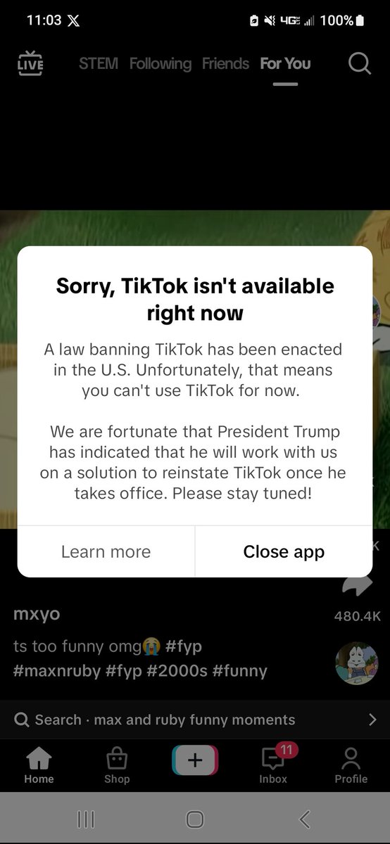 ZombieKiller_00's tweet photo. I'll never know what those 11 notifications were 😭😭😭 #RIPTikTok https://t.co/iXU0guA9N6