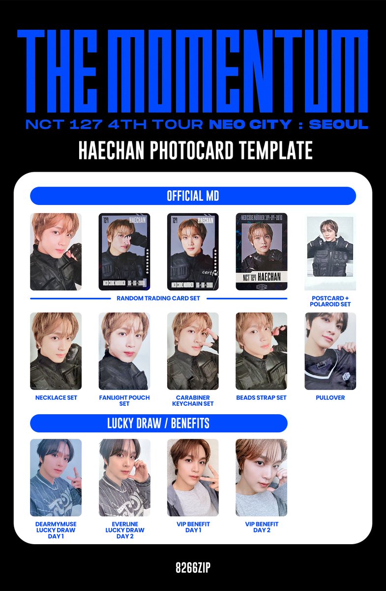 nct 127 4th tour 'the momentum' official md mark haechan photocard