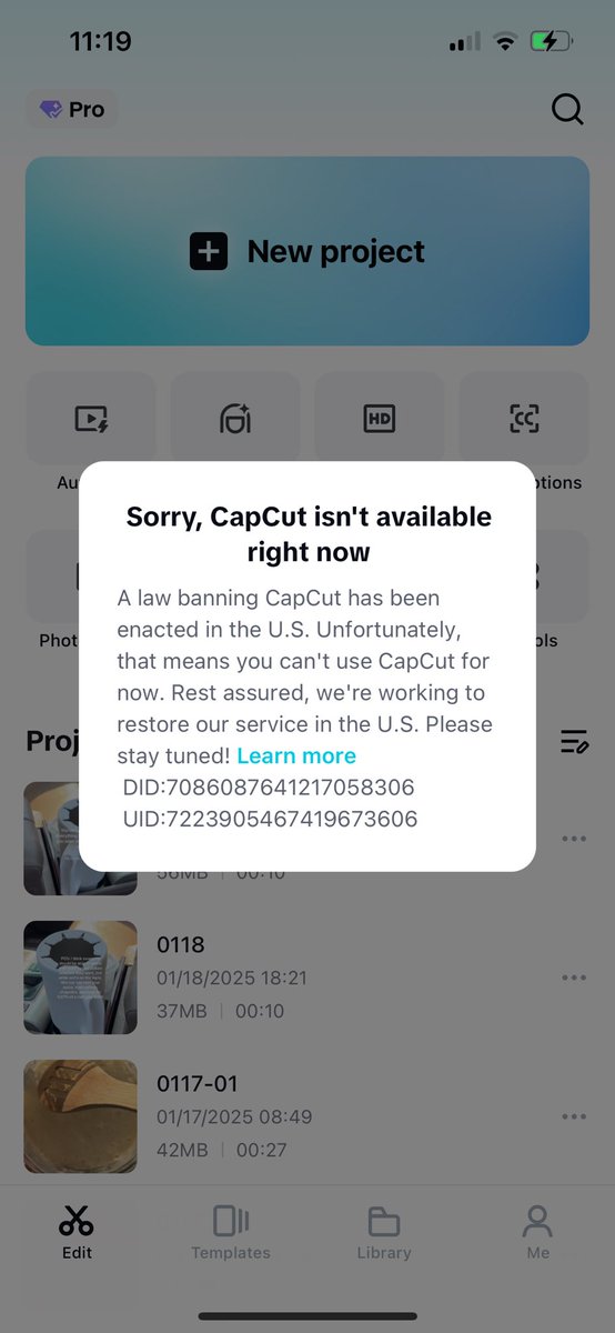 I didn’t think it was actually coming for CapCut yallllll 😭🙏