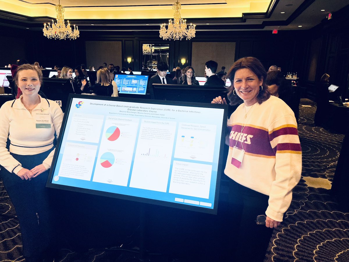 Eileen Hotze (@kuhotzmicro) on Twitter photo Very proud of Breanna and all the #KUbiology  #K-INBRE students who presented their work at the symposium! Viet (no photo 😢) and Bre presented work from our #CURE! Very proud of Breanna and all the #KUbiology  #K-INBRE students who presented their work at the symposium! Viet (no photo 😢) and Bre presented work from our #CURE!