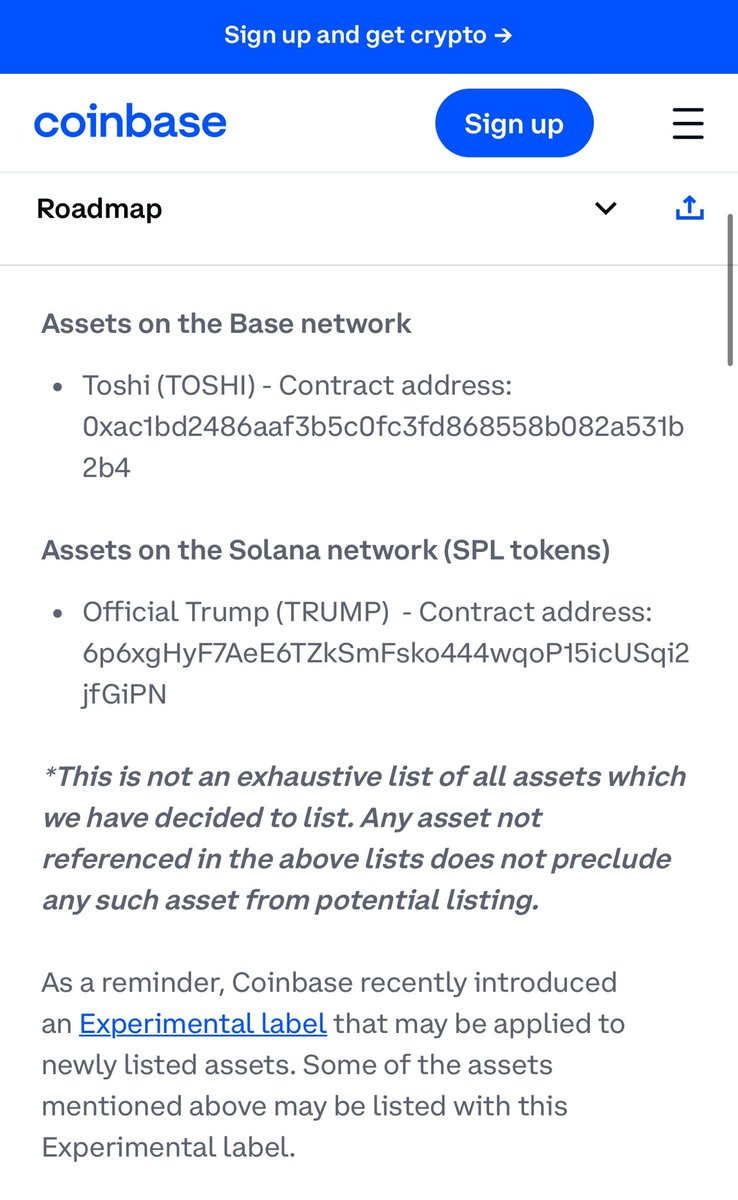 BasedTricky's tweet photo. Understand that the attention that $TOSHI is about to receive due to being listed alongside $TRUMP, the memecoin that will onboard millions of normies. 

I couldn't write a more poetic story for $TOSHI. https://t.co/64StHLQmuz