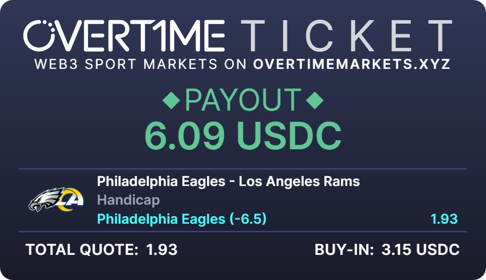 Made this bet on <a href="/OvertimeMarkets/">Overtime</a>, and I’m ready to flex hard. Who’s joining? 💪 overtimemarkets.xyz
<PASTE YOUR IMAGE>
