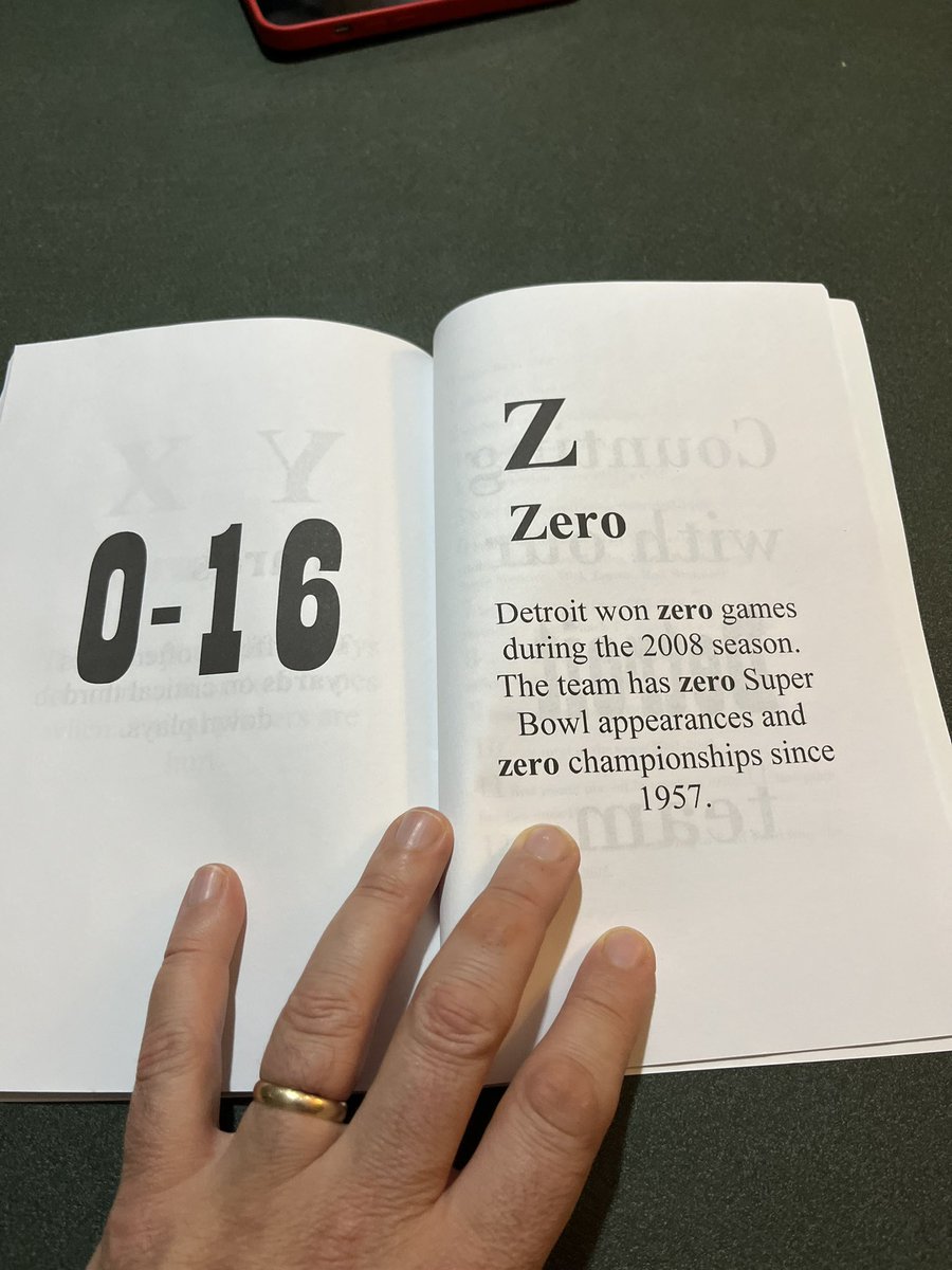 laconically's tweet image. After a Lions loss like this it is good to check the book.