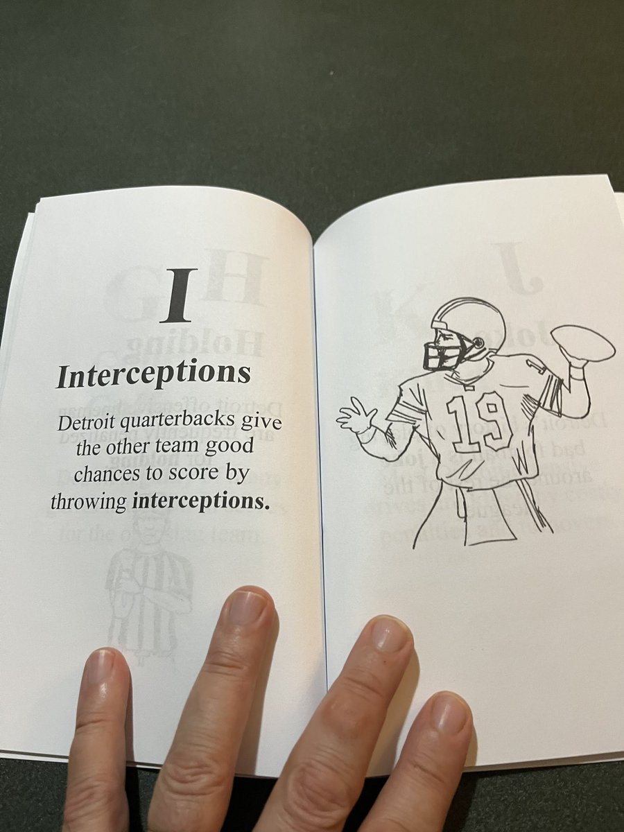 laconically's tweet image. After a Lions loss like this it is good to check the book.