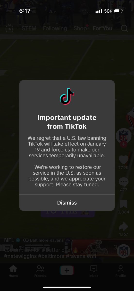 imwilliamcast's tweet photo. TikTok is banned. A moment in History #tiktok #tiktokban https://t.co/vt6PZJyvkl