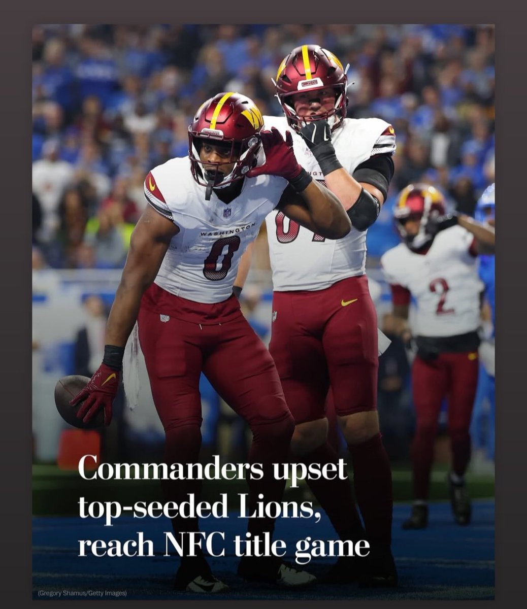 Jayden Daniels has been a revelation. 

But what’s going to get a little lost in all of this is how this team has turned around so fast because of the change in OWNERSHIP! Amazing! Also, yall can forget about going back to that Old logo and name. the COMMANDERS are here to stay!