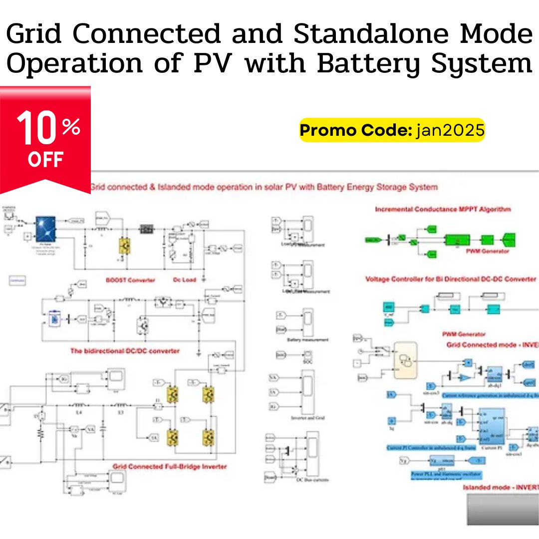 Lms_Solution's tweet image. MATLAB Implementation of Grid Connected and Standalone Mode Operation of PV with Battery System
Download MATLAB File: lmssolution.net/product-page/g…
#MATLABSimulation #GridConnected #StandaloneMode #PVSystem #BatteryStorage