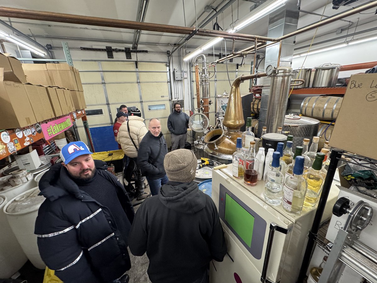 Evening finished by a little celebration with our friend <a href="/kenhughe/">Ken Hughes</a> at the <a href="/BallmerPeakCO/">Ballmer Peak Distillery</a>. #TourXV
