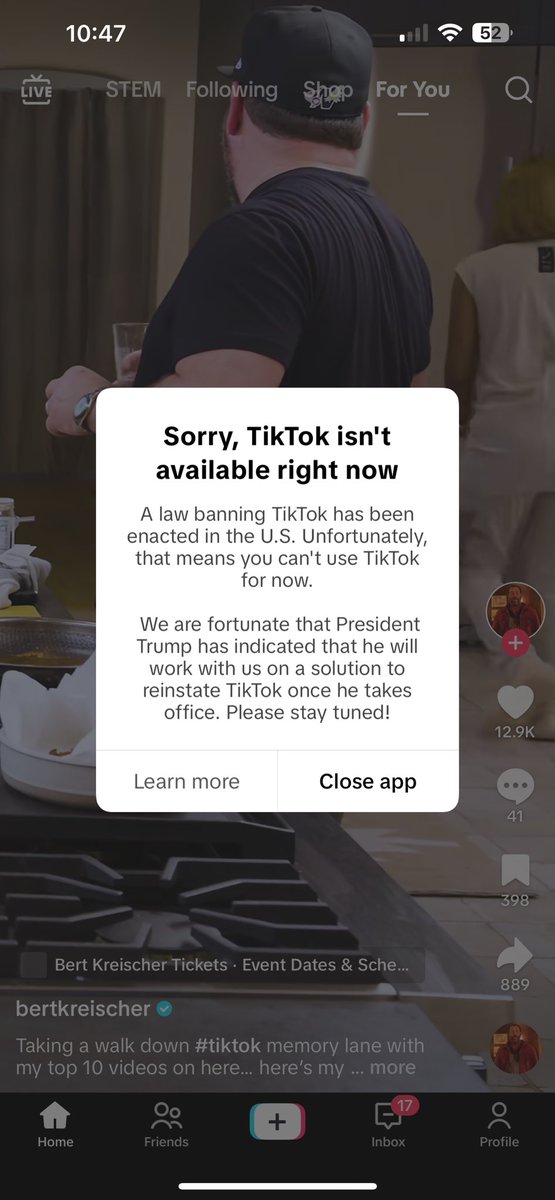 My last breath on TikTok was <a href="/bertkreischer/">bert kreischer</a> …great 😂