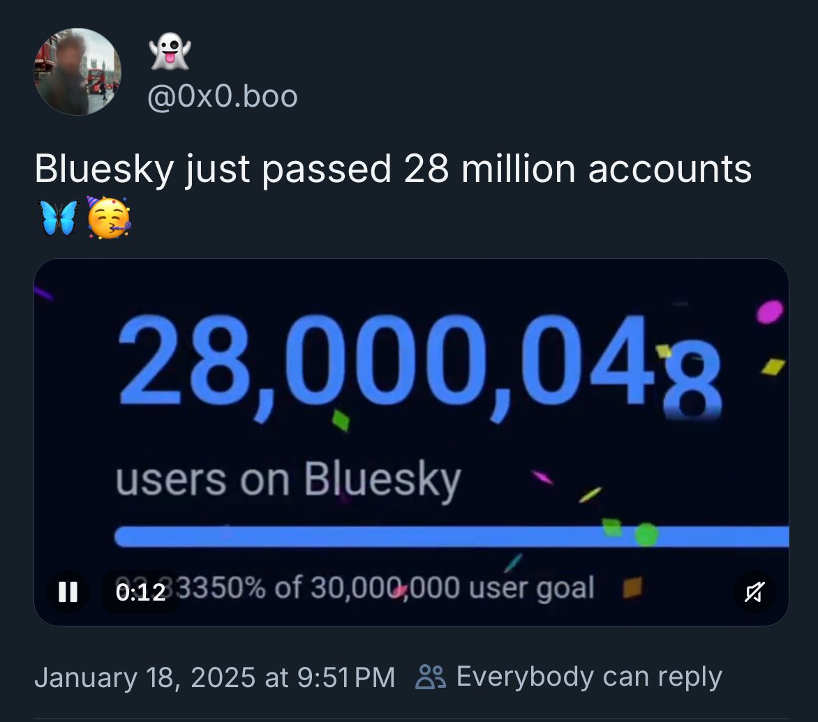 Come on over the water’s just fine! Decentralized is the future and you’ll regret not having content (which you own) over here, eventually.

I’m at bsky.app/profile/stay.b… - follow me! I won’t be on X forever.