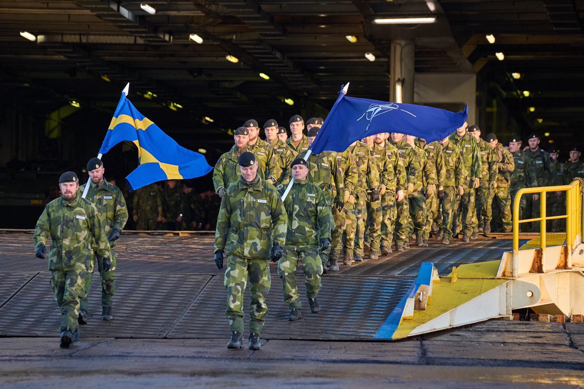 Swedish troops arriving in Latvia to defend an ally if Russia invades.

This is what NATO is.

Russia and China cannot pick up alone.

We are one strong NATO family.