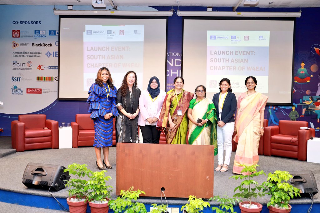 AMRITAedu's tweet image. Meet the @UNESCO South Asian Chapter of W4EAI panelists happening now @AMRITAedu. The panel also addresses #women&apos;s career and leadership in #tech and #AI. Amrita @amritaSSBS Dean, @bhavani_rrao is the moderator.
