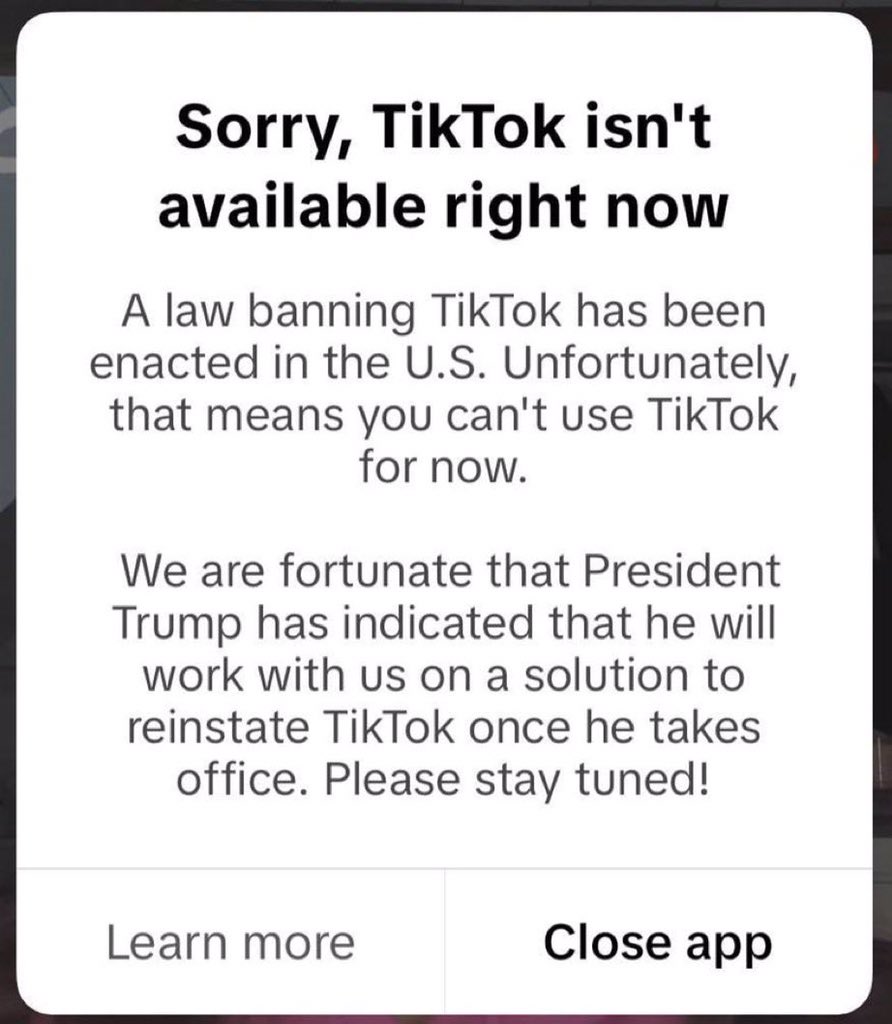 🚨BREAKING NEWS : TikTok is officially banned for all users in USA 🇺🇸