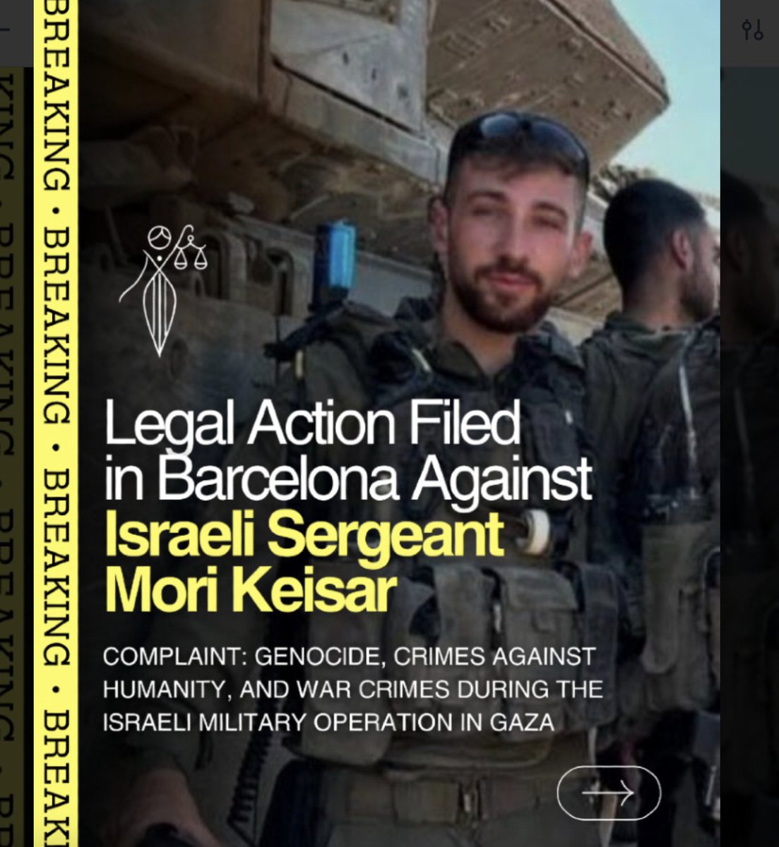 Un militar israelí que se encuentra en Barcelona buscado por crímenes de guerra #Gaza