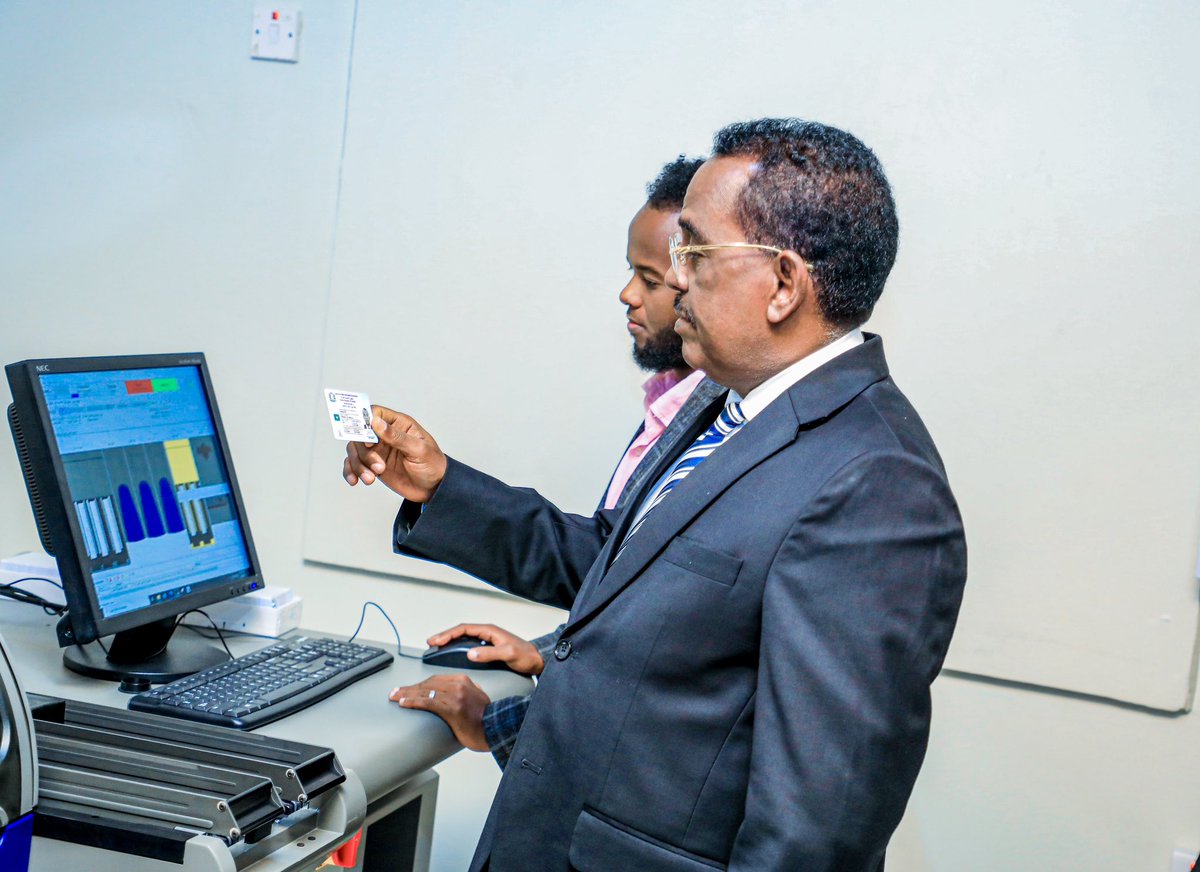 SCALED-UP PROJECT (@scaledup_) on Twitter photo Yesterday, on January 18, 2025,
Hon. <a href="/AliYusufHosh/">Ali Yusuf Ali (Hosh)</a> Minister of <a href="/MoIFARSomalia/">Ministry of Interior, Federal Affairs & Rec</a> , alongside Deputy Minister Hon. <a href="/AHakimAshkir/">Abdihakim Ashkir</a> and Director General <a href="/AbdiwaliAbdulle/">Abdiweli Timacade</a> , officially launched the first printed Somali National ID card. This marks a major milestone for <a href="/NIRASomalia/">NIRA Somalia</a> as Yesterday, on January 18, 2025,
Hon. <a href="/AliYusufHosh/">Ali Yusuf Ali (Hosh)</a> Minister of <a href="/MoIFARSomalia/">Ministry of Interior, Federal Affairs & Rec</a> , alongside Deputy Minister Hon. <a href="/AHakimAshkir/">Abdihakim Ashkir</a> and Director General <a href="/AbdiwaliAbdulle/">Abdiweli Timacade</a> , officially launched the first printed Somali National ID card. This marks a major milestone for <a href="/NIRASomalia/">NIRA Somalia</a> as