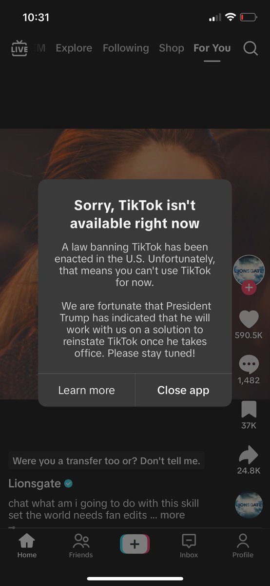 alliestaman's tweet photo. @dachness @Lionsgate your tiktok was the last one i partially saw, lionsgate tiktok you will always be famous https://t.co/dcrrqH9VKM