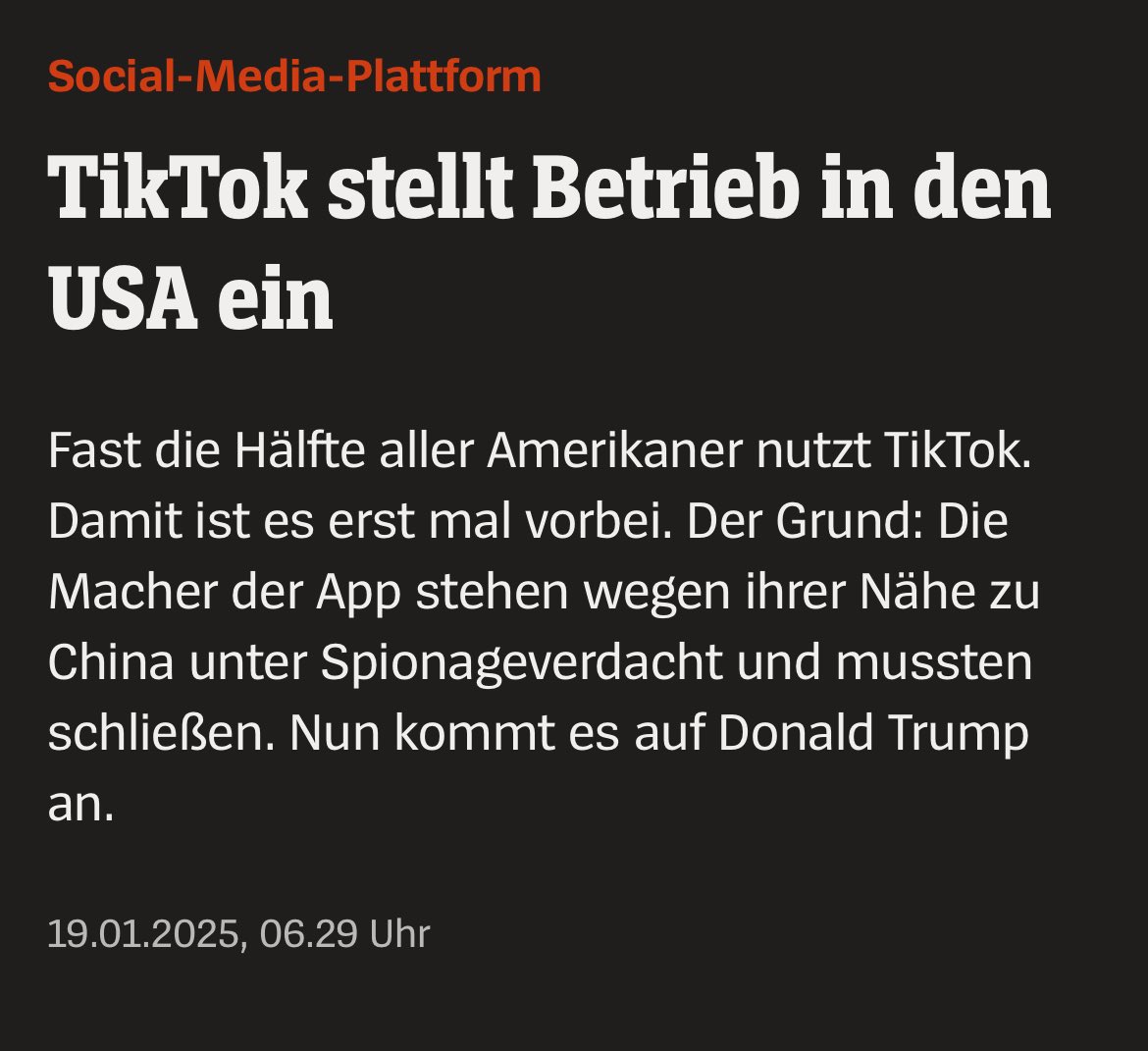 Und wann stelle sie den Betrieb in der EU ein?